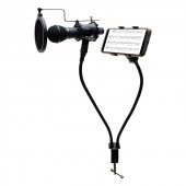 Powermaster KG-24 Metal Bir Telefon Bir Mikrofon Tutacağı Mikrofon Tutucu Youtuber Sunum İçin Tutacak - 2