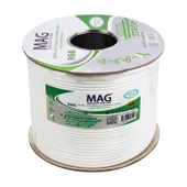 Mag RG59 Fa Mini Dual Bitişik Kablo 48 Tel Anten Kablosu 100 Metre Uydu Lnb Kablosu - 9