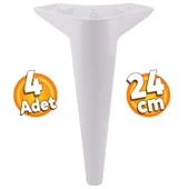 Aspen 4 Adet Lüks Mobilya Kanepe Koltuk Tv Ünitesi Konsol Ayağı Ayakları 24 Cm Beyaz Ayak - 1