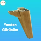 Sedir Lüks Mobilya Kanepe Tv Ünitesi Koltuk Ayağı 15 Cm Desenli Açık Ceviz Baza Ayakları (4 ADET) - 6