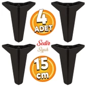 Sedir Lüks Mobilya Kanepe Sehpa Tv Ünitesi Koltuk Ayağı 15 Cm Siyah Baza Ayakları (4 ADET) - 1