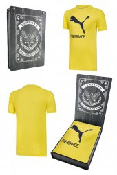 Fenerbahçe Orijinal Puma Sıfır Yaka Sarı T-Shirt Hediyelik Ahşap Kutulu - 1