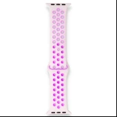 Apple Watch 38-40mm Silikon Kayış - Beyaz/Pembe thumbnail 2