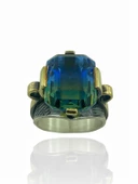 El Üretim Doğal Alexandrite Taş Otantik 925 Ayar Gümüş Yüzük thumbnail 5