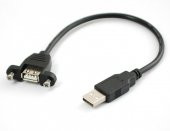 USB 2.0 Panel Tipi Vidalı Uzatma Kablosu 50 cm - 1