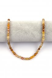 Sarı Akik Doğal Taş Dizi 6 mm Fasetli Küre Kesim thumbnail 2