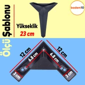 Kale Mobilya Ayağı 12'li Set Koltuk Kanepe Destek 23 Cm Siyah Tv Ünitesi Konsol Ayakları - 4
