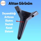 Kale Mobilya Ayağı 12'li Set Koltuk Kanepe Destek 23 Cm Siyah Tv Ünitesi Konsol Ayakları - 5