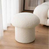 Mantar Puf Mushroom Renkli Puf Teddy Kumaş Bench - 1