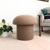 Mantar Puf Mushroom Renkli Puf Teddy Kumaş Bench - 2