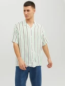 JACK JONES Erkek Kısa Kollu Desenli Gömlek 12233537 - 6