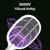 Coofbe 3 Katmanlı Yüksek Voltajlı 3000V  UV Işıklı Taşınabilir Sivrisinek Öldürücü Sivrisinek Kovucu - 5