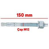 Klipsli Çelik Dübel M12x150 mm - 2