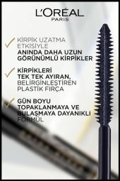 LOREAL PARİS MASKARA TELESCOPİC CARBON BLACK - 3