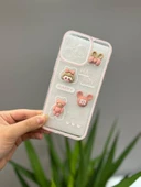 Iphone 14 Pro Max Uyumlu Sevimli Şeffaf Ayıcıklı Silikon Tasarım Kılıf - 5