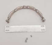 Angel Çanta Aksesuar Siyah Beyaz Kare Desenli Gümüş Çanta Tutma Sapı thumbnail 2