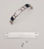 Angel Çanta Aksesuar Siyah Beyaz Kare Desenli Gümüş Çanta Tutma Sapı thumbnail 4