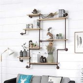 Dekoratif Duvara Borudan Raf - 1