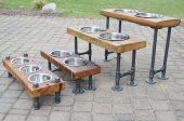 Dekoratif Borudan Kedi Köpek Mama Standı 4lü Set - 1