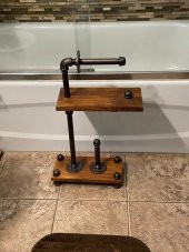 Dekoratif Borudan Tuvalet Kağıdı Askılık ve Raf - 1