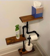 Dekoratif Borudan Tuvalet Kağıdı Askılık - 1