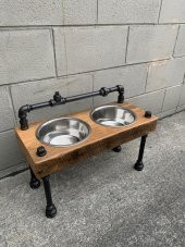 Dekoratif Borudan Kedi Köpek Mama Standı - 1
