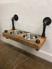 Dekoratif Borudan Kedi Köpek Mama Standı - 1