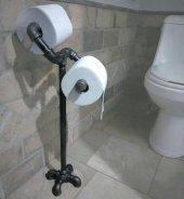 Dekoratif Borudan Tuvalet Kağıdı Askılık - 1