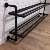 Dekoratif Duvara Borudan Ayakkabılık 150 cm - 1