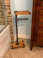 Dekoratif Borudan Tuvalet Kağıdı Askılık - 1