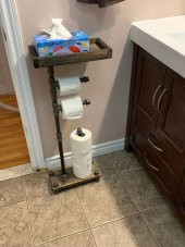 Dekoratif Borudan Tuvalet Kağıdı Askılık - 1