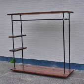 Dekoratif Borudan Raf ve Askılık 100 cm - 3