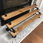 Dekoratif Borudan Raf ve Ayakkabılık 100 cm - 2