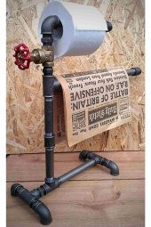 Dekoratif Borudan Tuvalet Kağıdı Askılık - 1