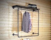 Dekoratif Borudan Raf ve Askılık 200 cm - 3
