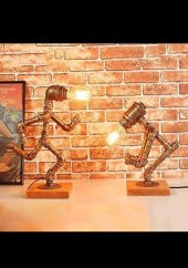 Dekoratif Masaüstü İnsan Modeli Aydınlatma Lambader 2li Set - 1
