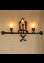 Dekoratif Duvara Borudan Aydınlatma Lambader - 1