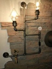 Dekoratif Duvara Borudan Aydınlatma Lambader - 1