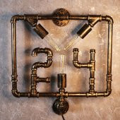 Dekoratif Duvara Borudan Aydınlatma Lambader - 1