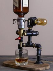 Dekoratif Borudan Lambader ve Alkol Sehpasi - 1