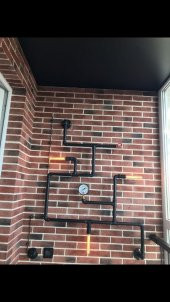 Dekoratif Duvara Borudan Aydınlatma Lambader - 2