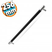 Mobilya Çekmece Mutfak Dolap Kapak Kulpu Kulbu 256 mm Mat Siyah Krom Metal Kulp thumbnail 1
