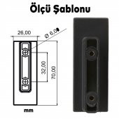 Mobilya Düğme Çekmece Dolap Kapak Kulpu Kulbu Plastik Siyah Kulp 32 mm - 3