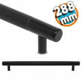 Mobilya Çekmece Dolap Kapak Kulpu Kulbu 288 mm Mat Siyah Metal Kulp - 1