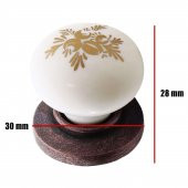 Mobilya Çekmece Dolap Kapak Kulpu Kulbu Antik Bakır Polimer Kulp thumbnail 4