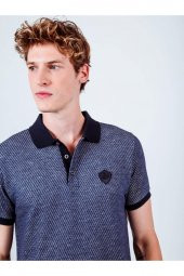 Fenerbahçe Orijinal Diagonal Desen Polo Yaka T-Shirt Hediyelik Ahşap Kutulu - 5