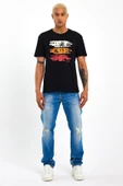 Süperlife Erkek Bisiklet Yaka Regular Fit Baskılı Tişort SPR23ts302 - 1
