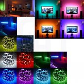 Renkli RGB Şerit LED Kendinden Trafolu Renk Değiştiren Kumandalı Rgb Animasyonlu Şerit LED - 2