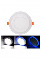 2 Adet Hero Çift Renkli Led Panel 6+3 Watt Mavi - Beyaz İki Renkli Tavan Spot Lambası - 1