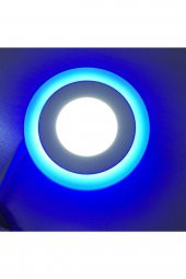 2 Adet Hero Çift Renkli Led Panel 6+3 Watt Mavi - Beyaz İki Renkli Tavan Spot Lambası - 4